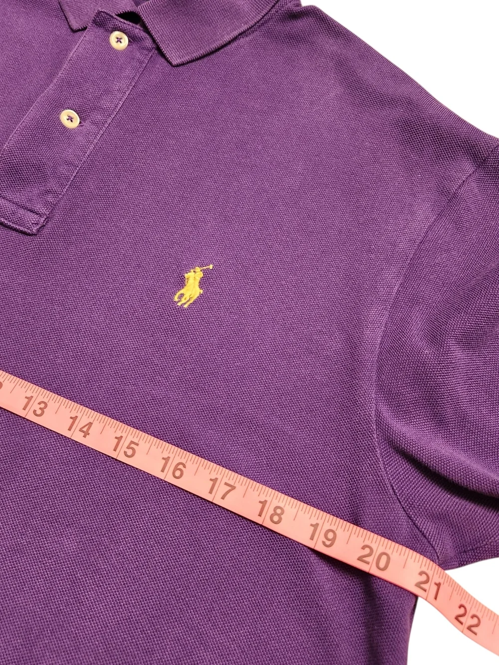 Polo Ralph Lauren Men's Size Medium Purple Polo Shirt Yellow Pony Golf Preppy